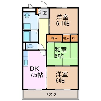 間取図 エクセルメゾンＡ棟