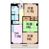 エクセルメゾンＡ棟 3DKの間取り