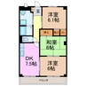 エクセルメゾンＡ棟 3DKの間取り