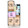 エクセルメゾンＢ棟 3DKの間取り