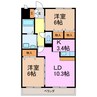 ミュートス神の倉Ⅰ 2LDKの間取り