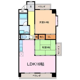 間取図 サウスヒルズ大清水