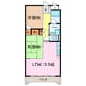 サウスヒルズ大清水 2LDKの間取り