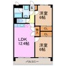 レージュ徳重 2LDKの間取り