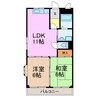 クリアサイト横吹Ⅱ 2LDKの間取り