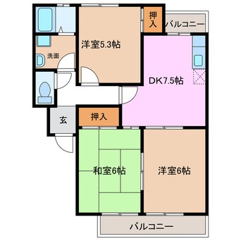 間取図 グリーンパーク藤塚　Ａ・Ｂ棟