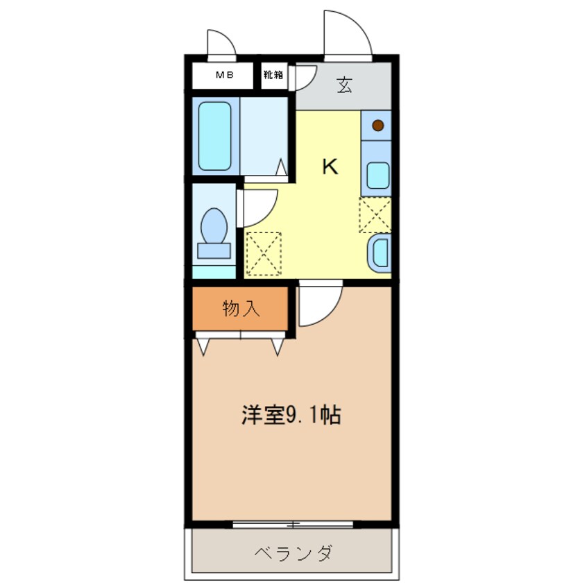 間取図 サンライズ平手