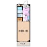 竹の山シールドハイツ 1Kの間取り