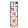 セレニール諸の木 1LDKの間取り