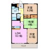 アトラクティブＳ・Ｔ 3LDKの間取り