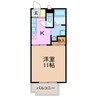ジョイフルふじつか 1DKの間取り