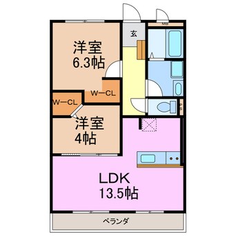 間取図 ヴィクトワール尾崎山