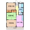 ヴィクトワール尾崎山 3DKの間取り