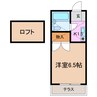 アルシャイン緑 1Kの間取り