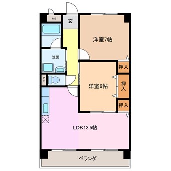 間取図 徳重セントラルビル