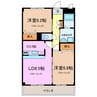 フォレスタ神の倉 2LDKの間取り