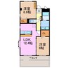 フォレスタ神の倉 2LDKの間取り