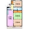 第５ヒルハイツ桃山 3LDKの間取り