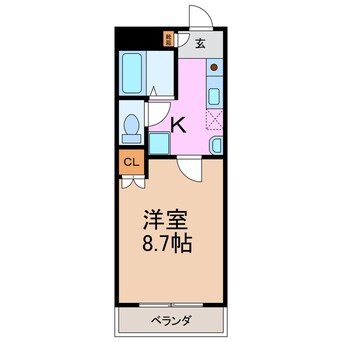 間取図 シャトル　ピーチ