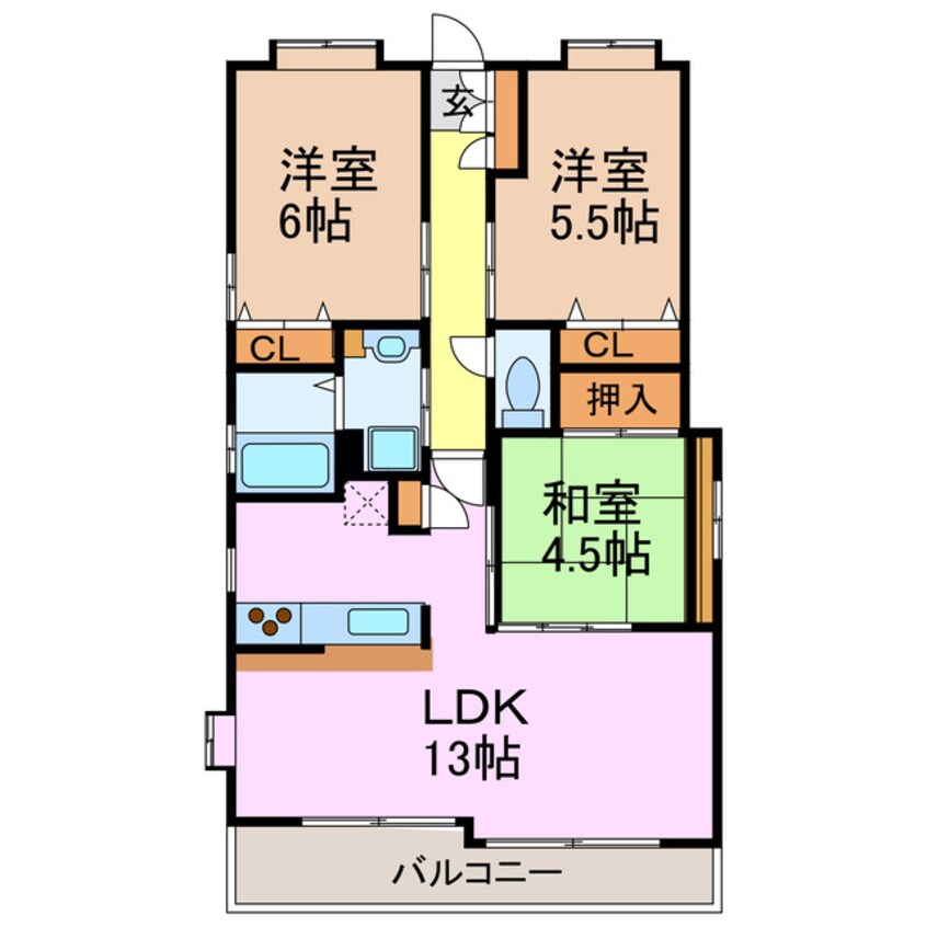 間取図 ラビングルージュ