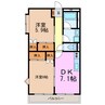 コスモタウンnissin 2DKの間取り