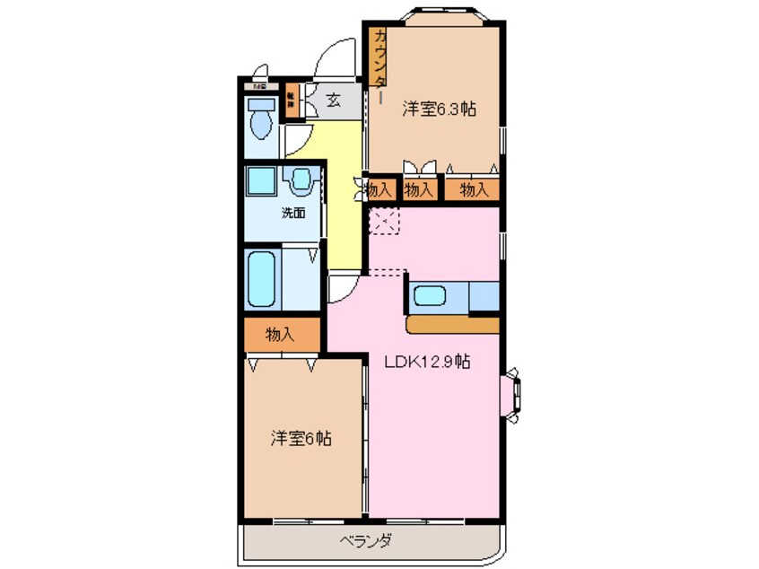 間取図 グランディア水広