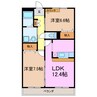 グランディア水広 2LDKの間取り