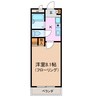 T’s square 1Kの間取り