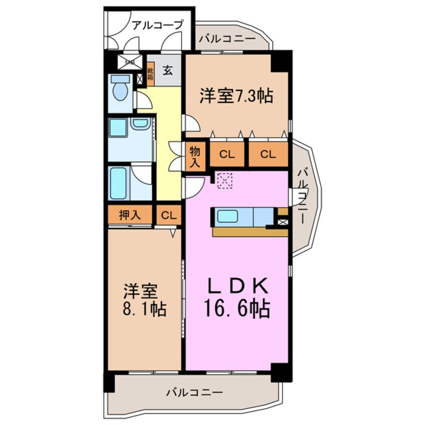 間取図 ケーズスペース赤池
