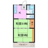 マツヤハイツ 2Kの間取り