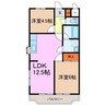 梅森坂マンション 2LDKの間取り