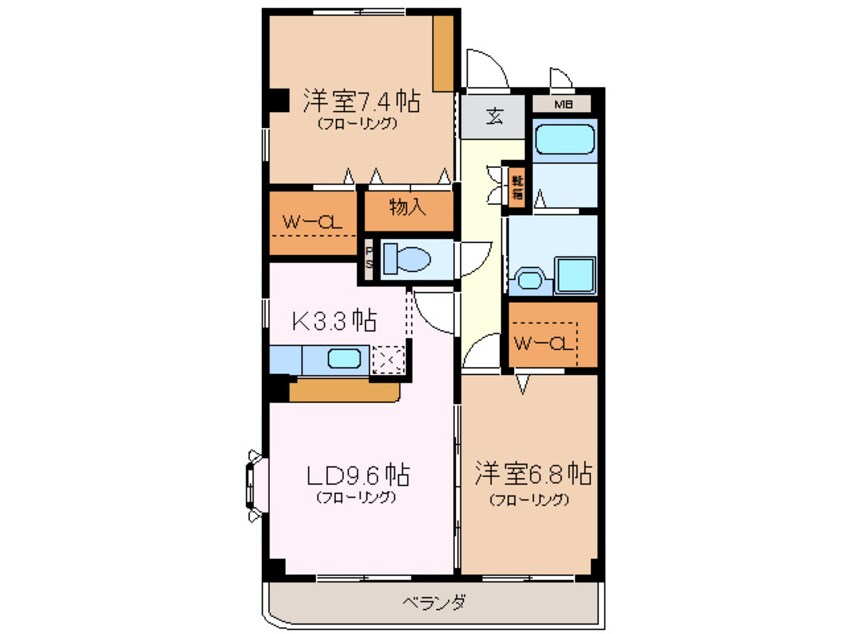 間取図 グランソレイユ水広