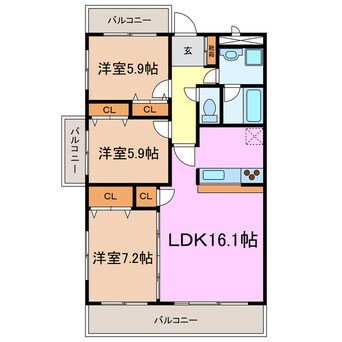 間取図 アーバンポイント三好Ⅱ