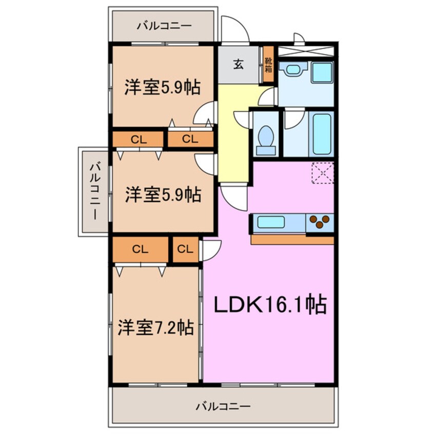 間取図 アーバンポイント三好Ⅱ