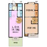 アビタシオン竹の山 2LDKの間取り