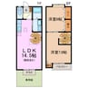 アビタシオン竹の山 2LDKの間取り
