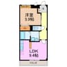 オアシス徳重 1LDKの間取り