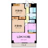グランドゥール水広下 2LDKの間取り