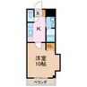 ラフォーレTSUCHIHARA 1Kの間取り
