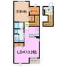レインボーハイツ 1LDKの間取り