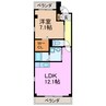 エスペランス水広下 1LDKの間取り