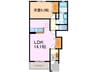 ソレイユの丘 1LDKの間取り