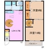 ラフォーレ高根台 2LDKの間取り