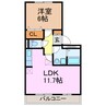 名古屋市営地下鉄桜通線/徳重駅 徒歩13分 2階 築18年 1LDKの間取り