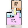 スリーＯＫ 1LDKの間取り