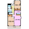 プランドール鎌倉台Ⅱ 2LDKの間取り