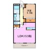 サンシャイン三好 1LDKの間取り