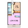 サンシャイン三好 1LDKの間取り