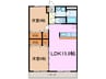 サードヴィラ赤池 2LDKの間取り
