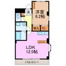 パークガーデン西神の倉Ⅱ 1LDKの間取り
